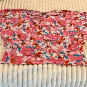 JM Collection Pink Floral Top